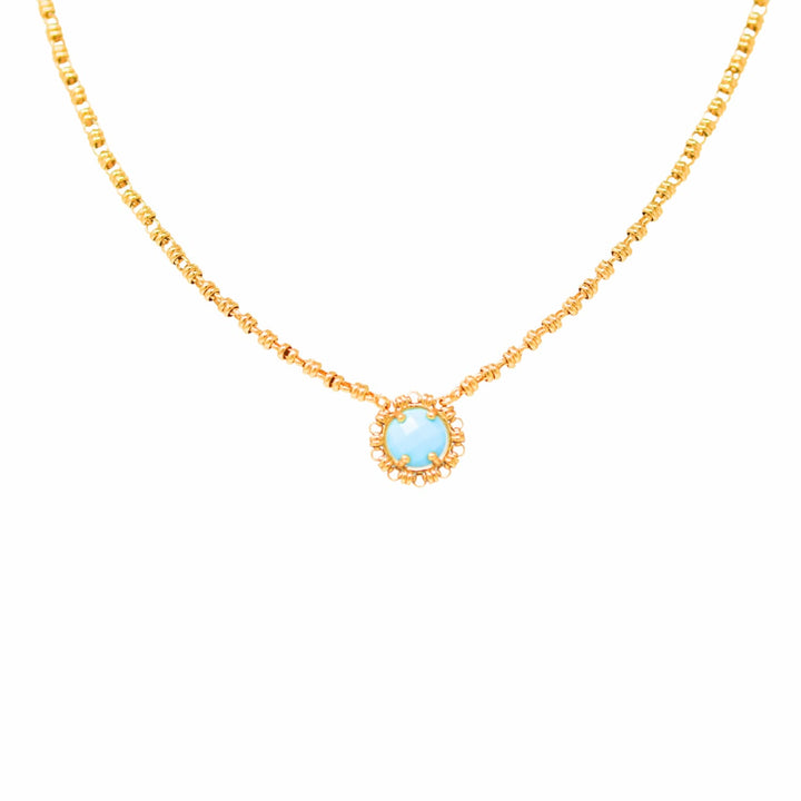 Collana Gemma in Oro con Turchese