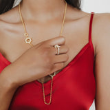 Anello Nodo in Oro Giallo 18K con Diamanti