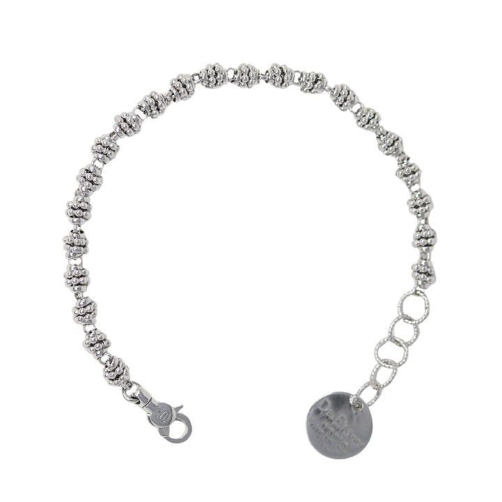 Bracciale Links Caviale in Rodio