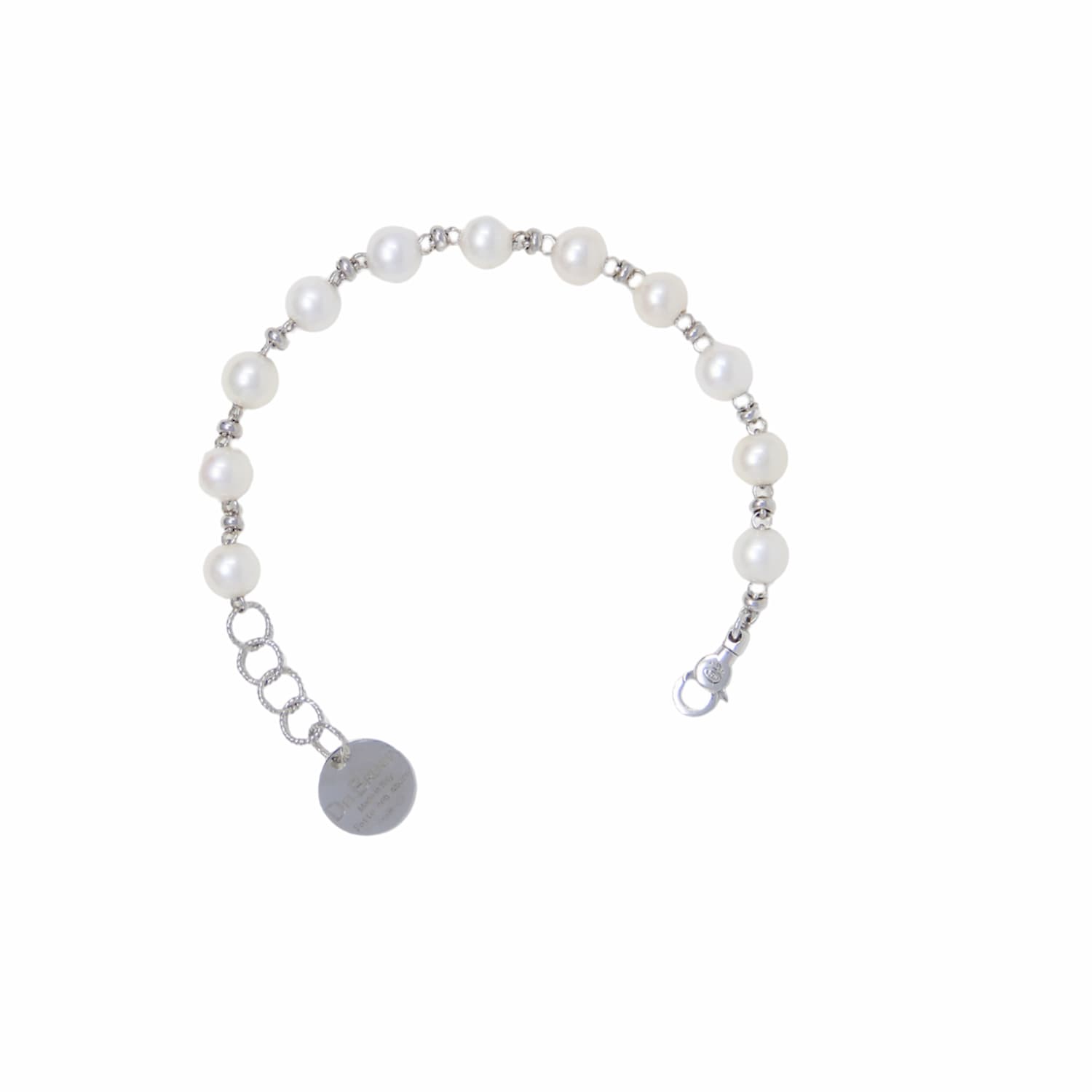 Bracciale Bella con Perle in Rodio