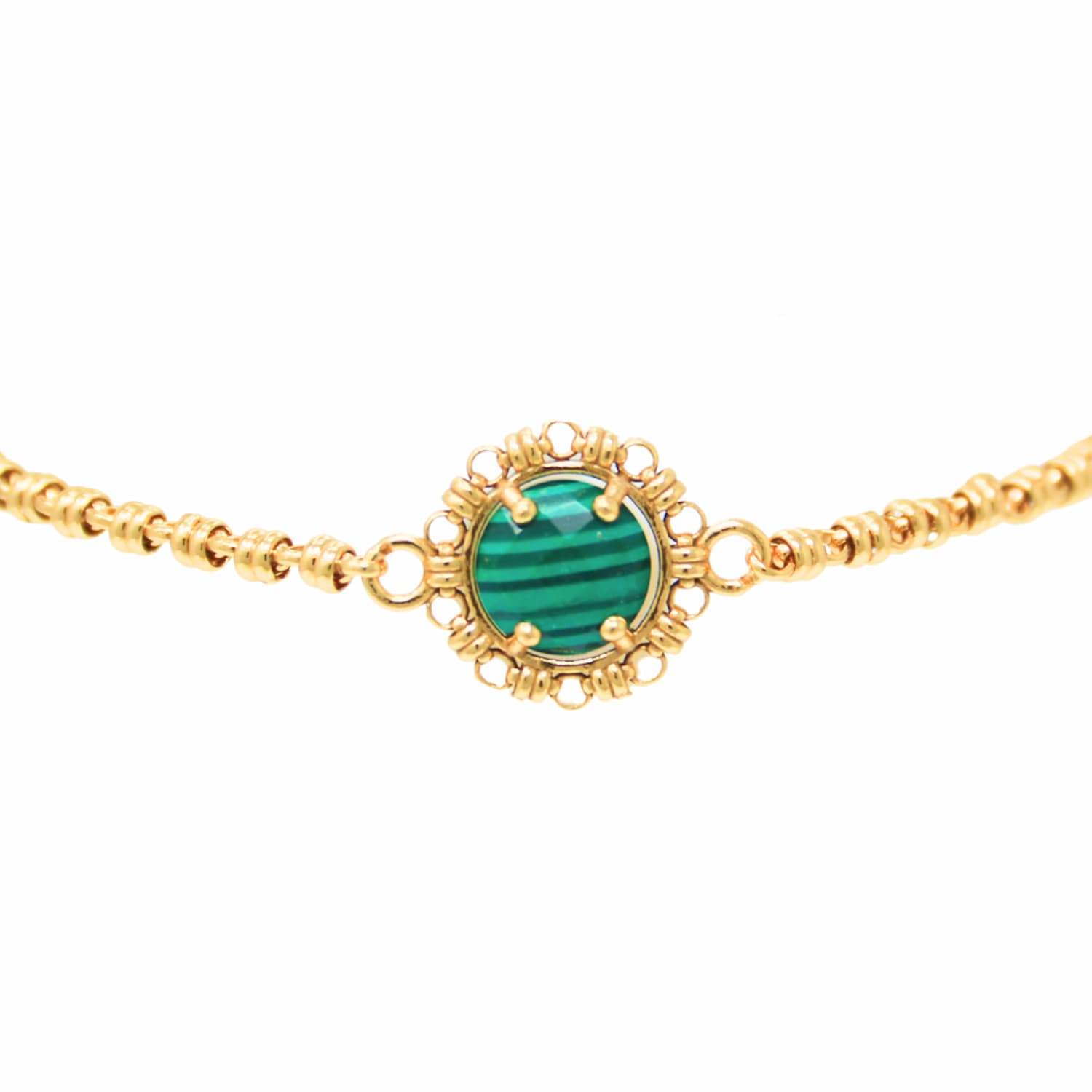 Bracciale Gemma in Oro con Malachite