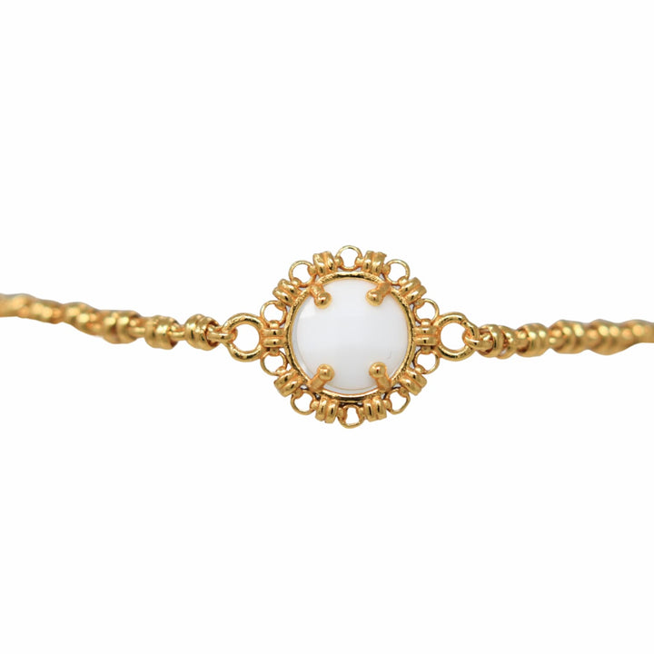 Bracciale Gemma in Oro con Agata Bianca