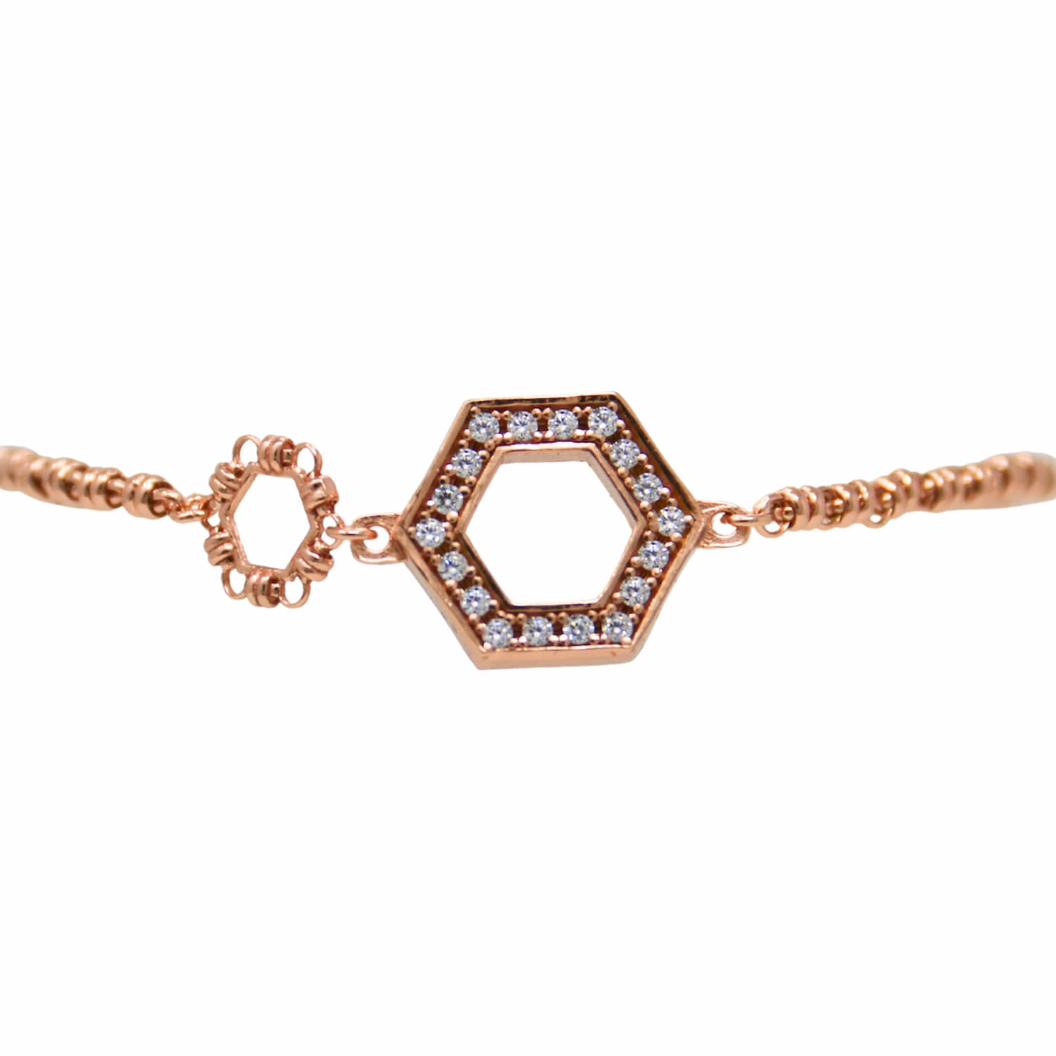 Bracciale Super Deco in Oro Rosa con Pavé