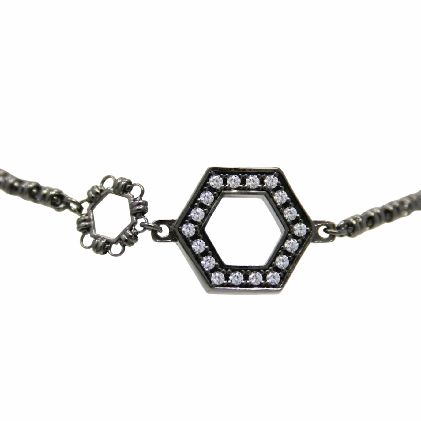 Bracciale Super Deco in Rodio Nero con Pavé