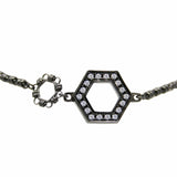 Bracciale Super Deco in Rodio Nero con Pavé