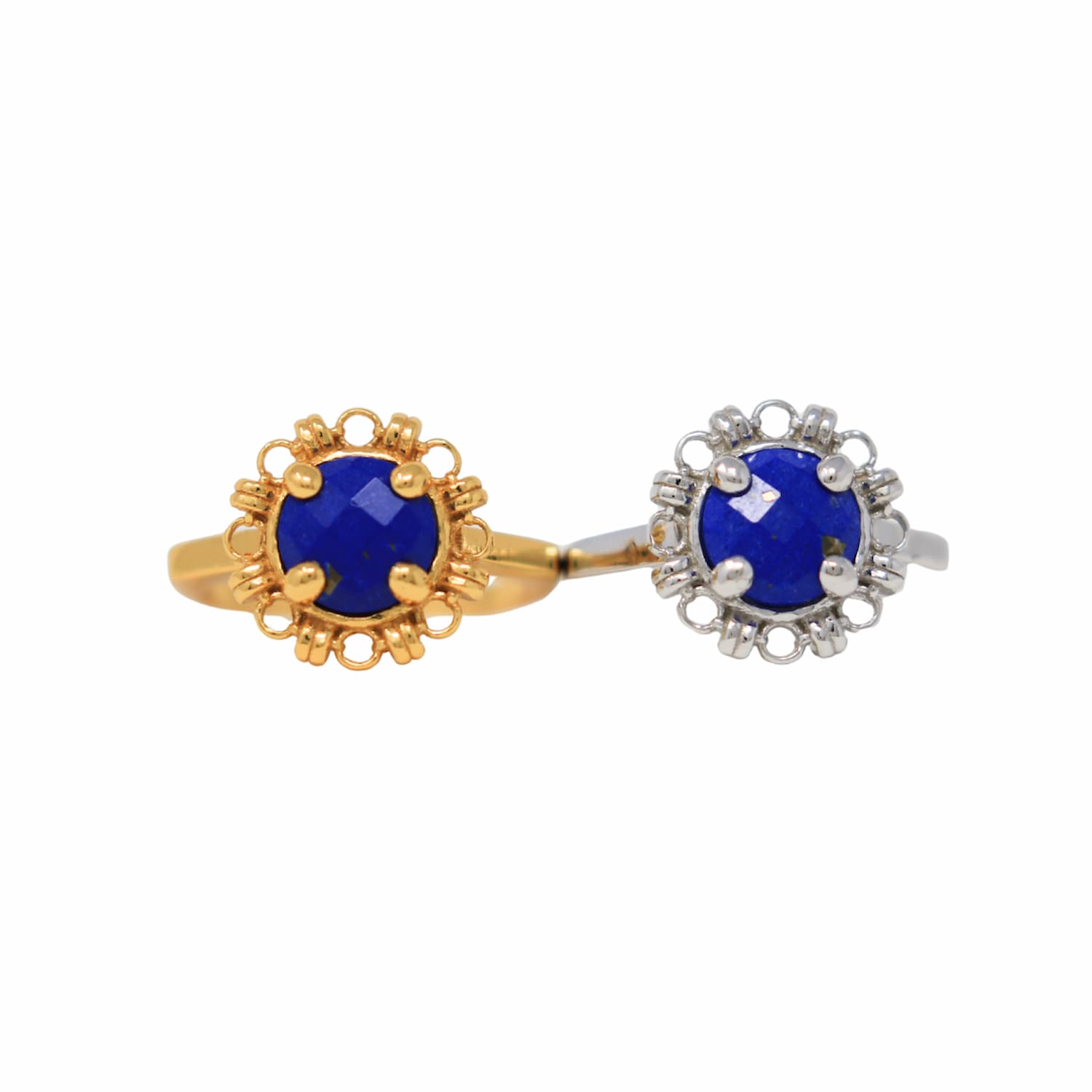 Anello Gemma in Rodio con Lapislazzuli