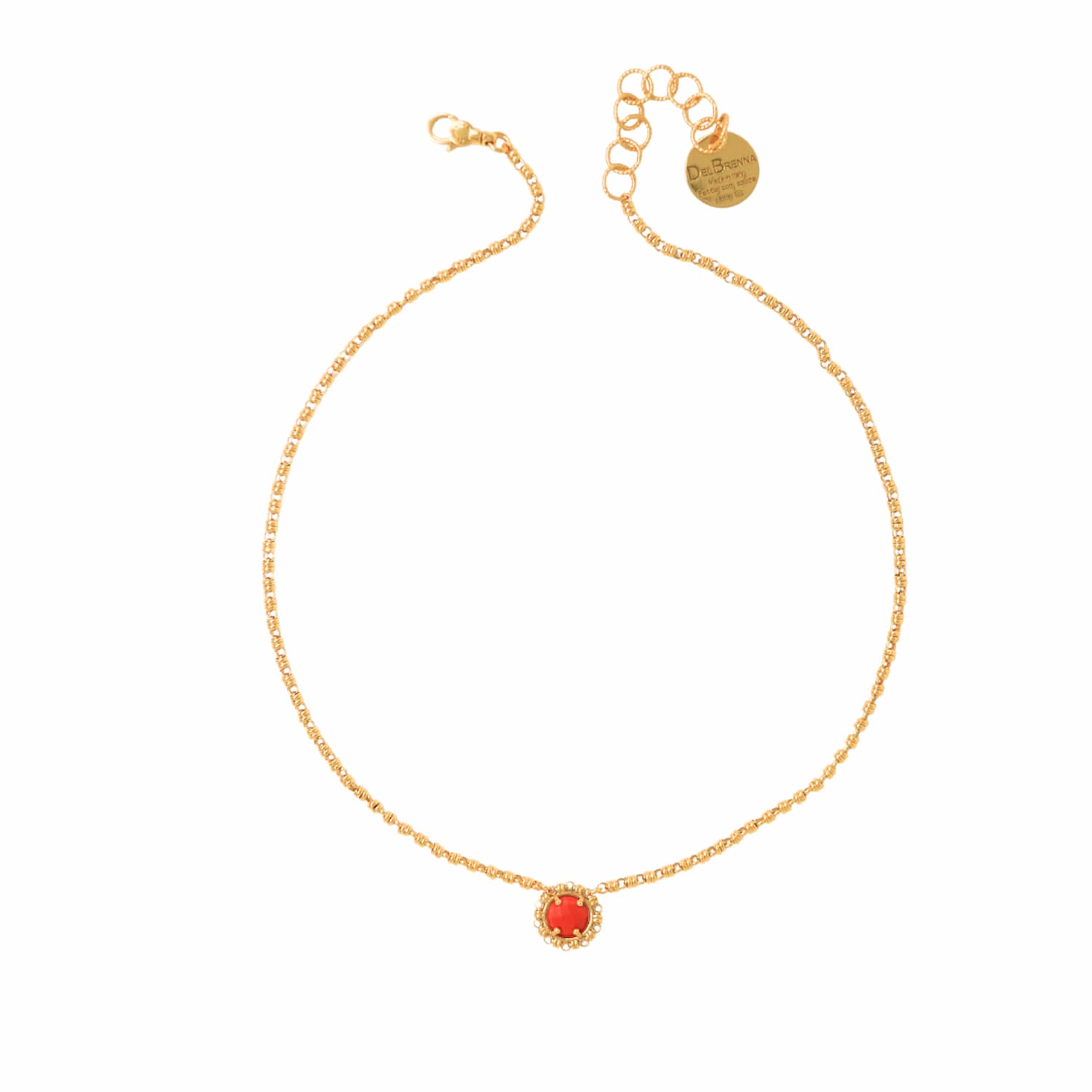 Collana Gemma in Oro con Corallo