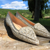 Ballerina A Punta Glitter Oro