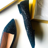 Ballerina A Punta Glitter Nera