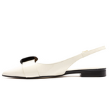 Scarpa Bassa In Vernice Bianco & Nero
