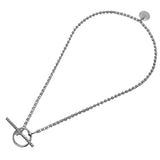 Collana Links 3mm T-Bar in Rodio