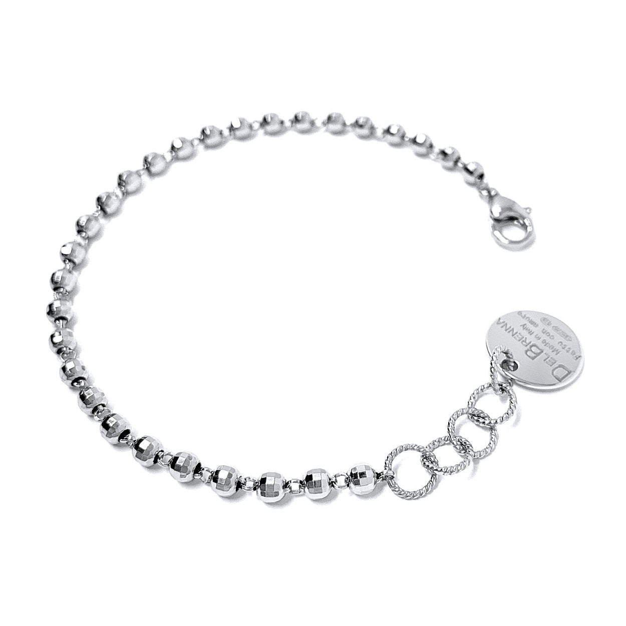 Bracciale Sfere Diamantate in Rodio