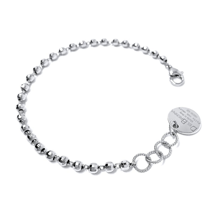 Bracciale Sfere Diamantate in Rodio