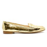 Mocassino A Specchio Oro