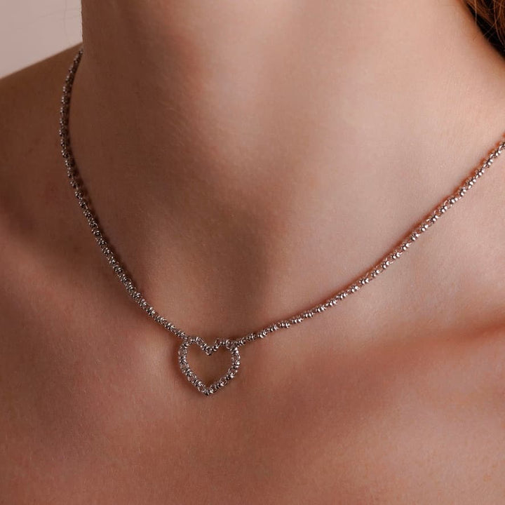 Collana Mini Amore in Rodio