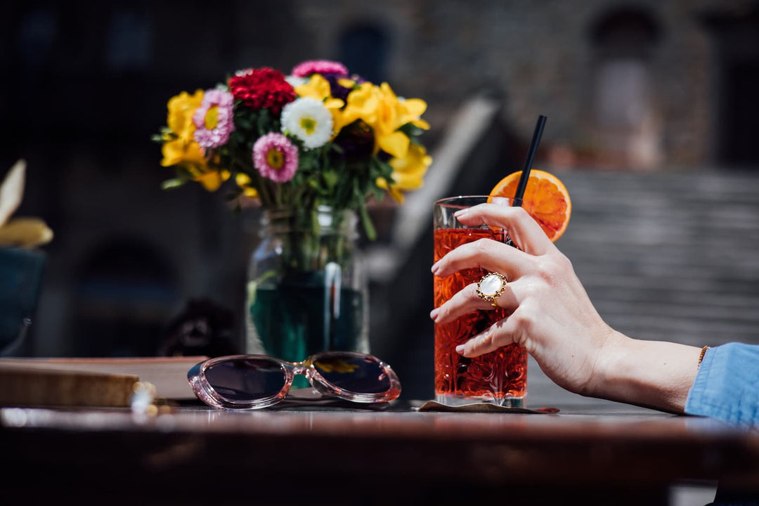 Anello Piazza in Oro con Madreperla