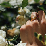 Anello Mini Filary in Oro con Quarzo Rosa