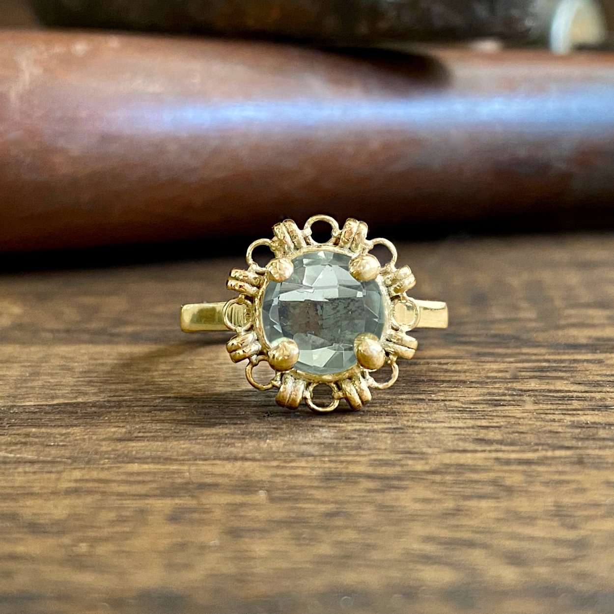 Anello Mini Filary in Oro con Prasiolite