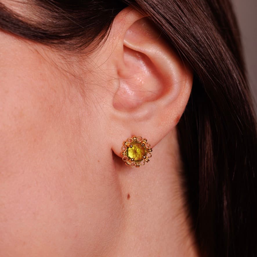 Orecchini Vivaldi Primavera in Oro con Peridoto