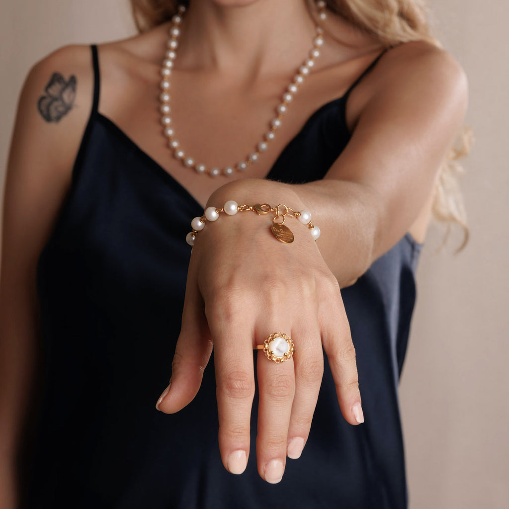 Bracciale Perle Barocche in Oro