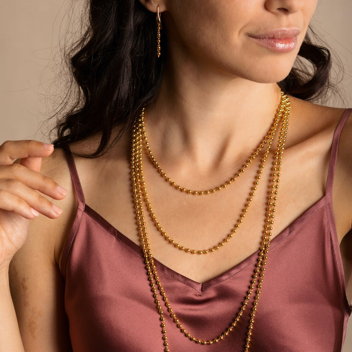 Collana Sfere 3mm in Oro