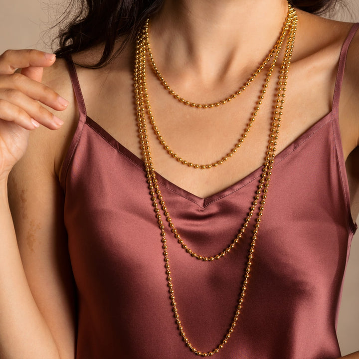 Collana Sfere 3mm in Oro